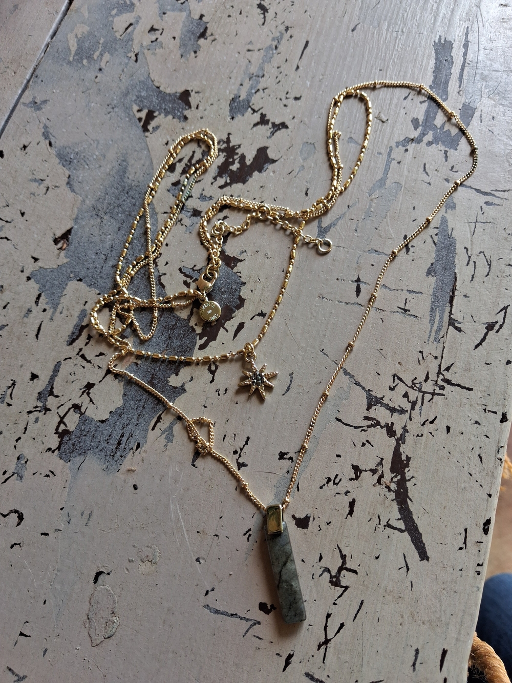Elizabeth and James Double Strand Starburst Quartz Necklace